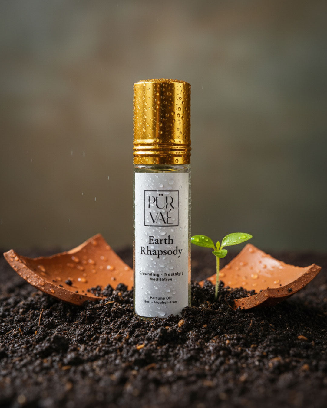 Purvae Earth Rhapsody | Roll-On Pure Perfume Oil (Unisex, 48 hrs Long-Lasting)