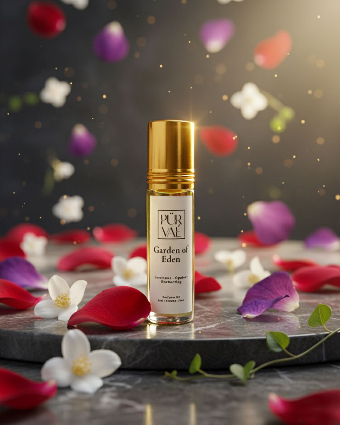 Purvae Garden of Eden | Roll-On Pure Perfume Oil (Unisex, 48 hrs Long-Lasting)
