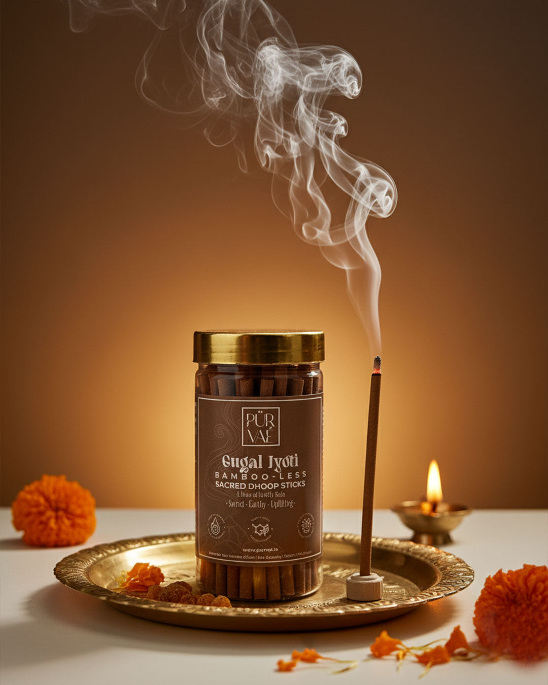Purvae Gugal Jyoti Bambooless Dhoop Sticks | Incense Sticks (150 g)