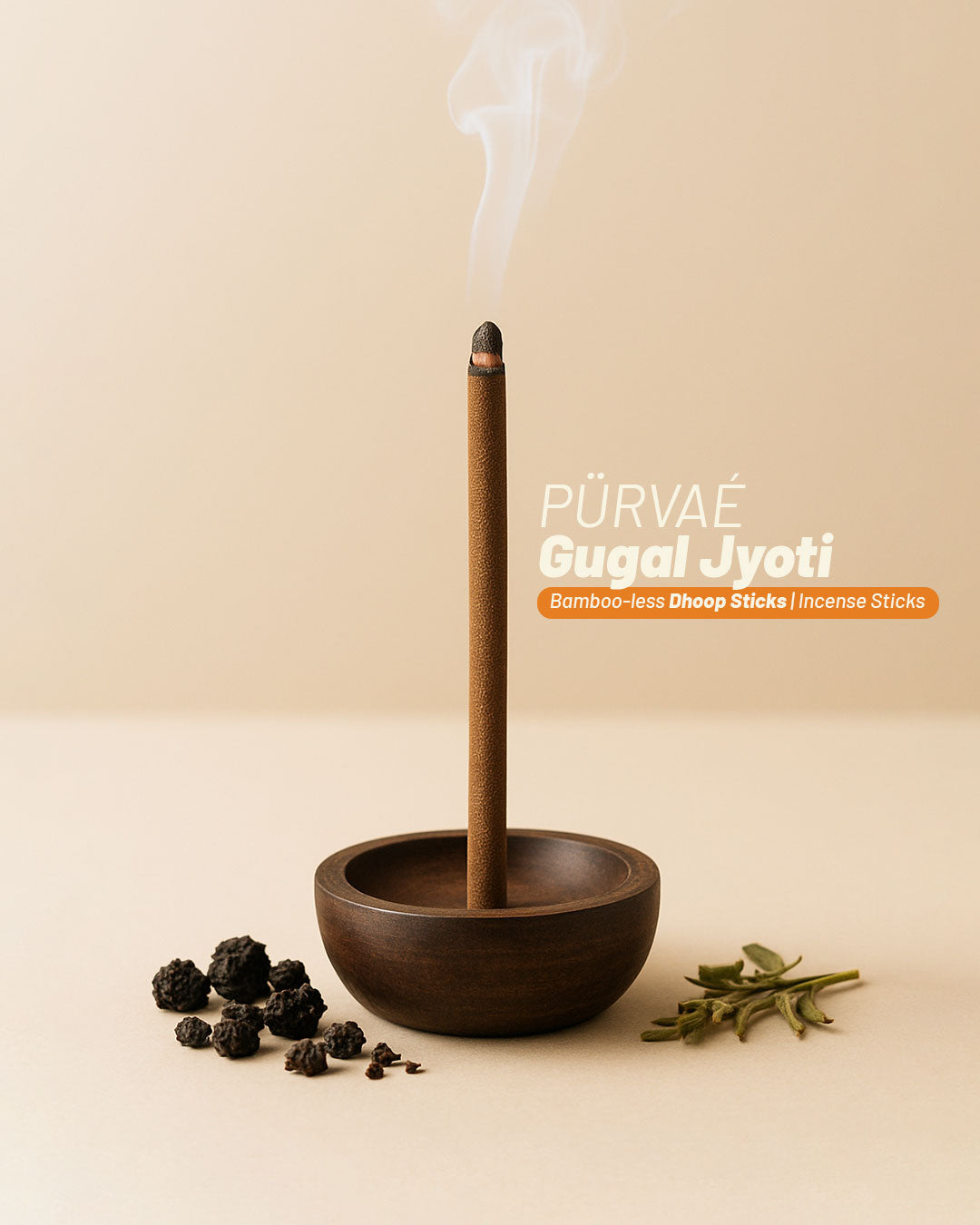 Purvae Gugal Jyoti Bambooless Long Dhoop Sticks | Incense Sticks (200 g)