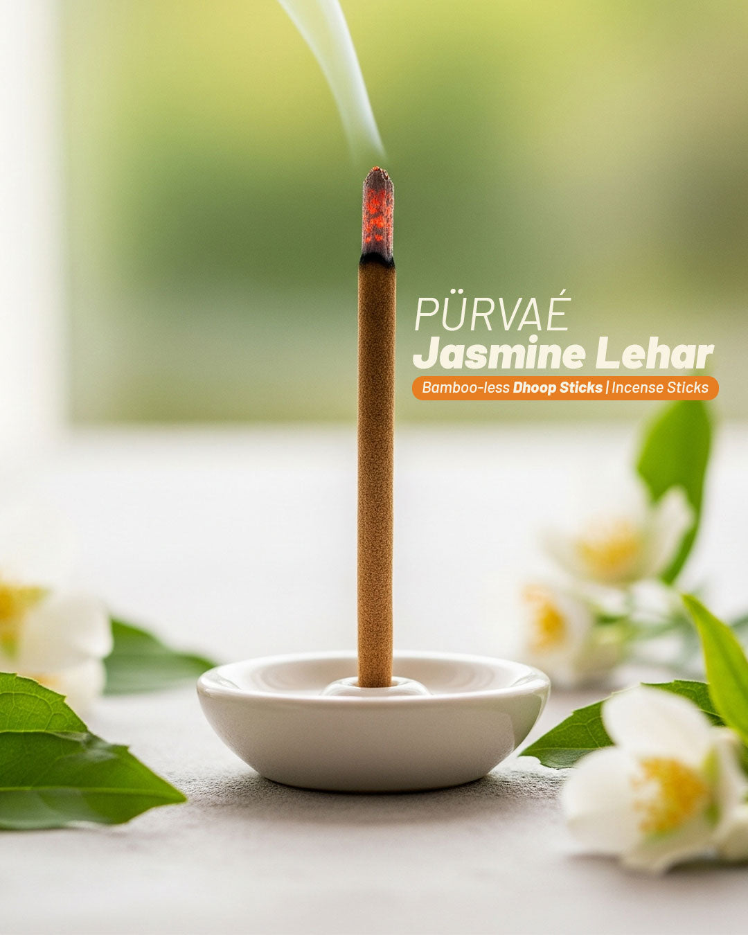 Purvae Jasmine Lehar Bambooless Dhoop Sticks | Incense Sticks (150 g)