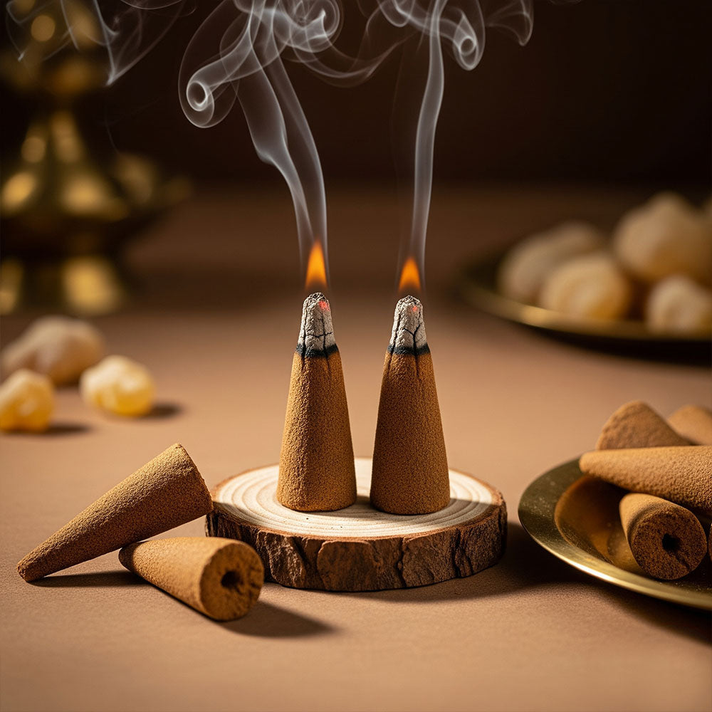 Purvae Loban Antar | Authentic Incense Cones (Natural Resin Dhoop Cones, Long-Lasting)