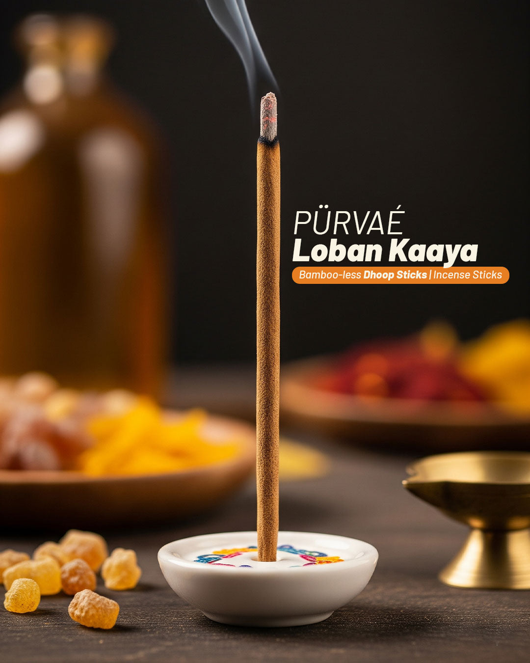 Purvae Loban Kaaya Bambooless Dhoop Sticks | Incense Sticks (150 g)