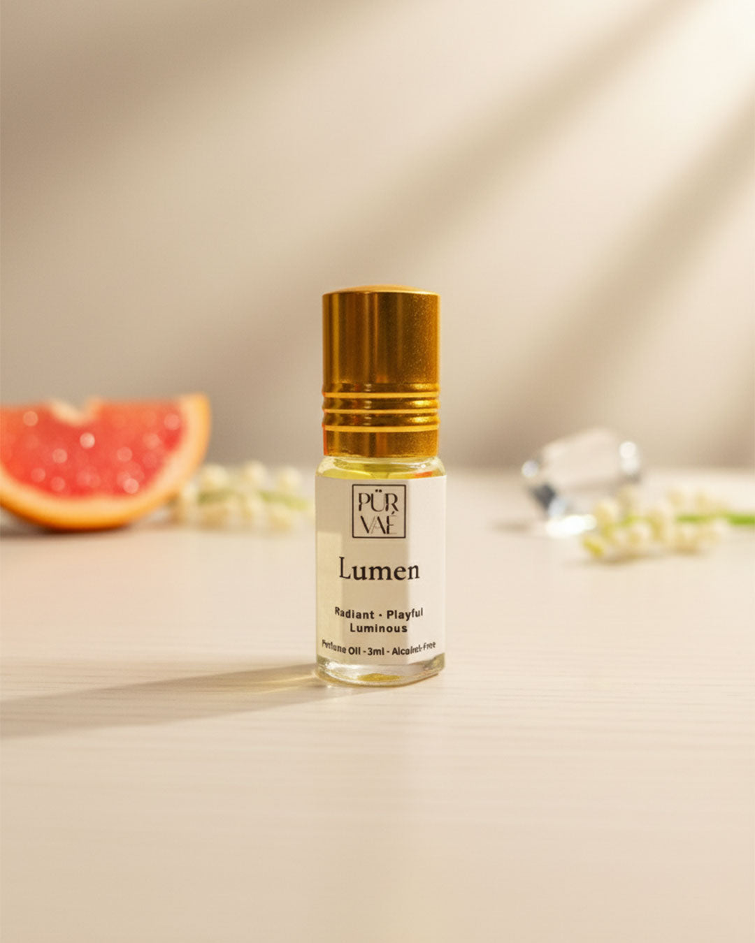 Purvae Lumen | Roll-On Pure Perfume Oil (Unisex, 48 hrs Long-Lasting)