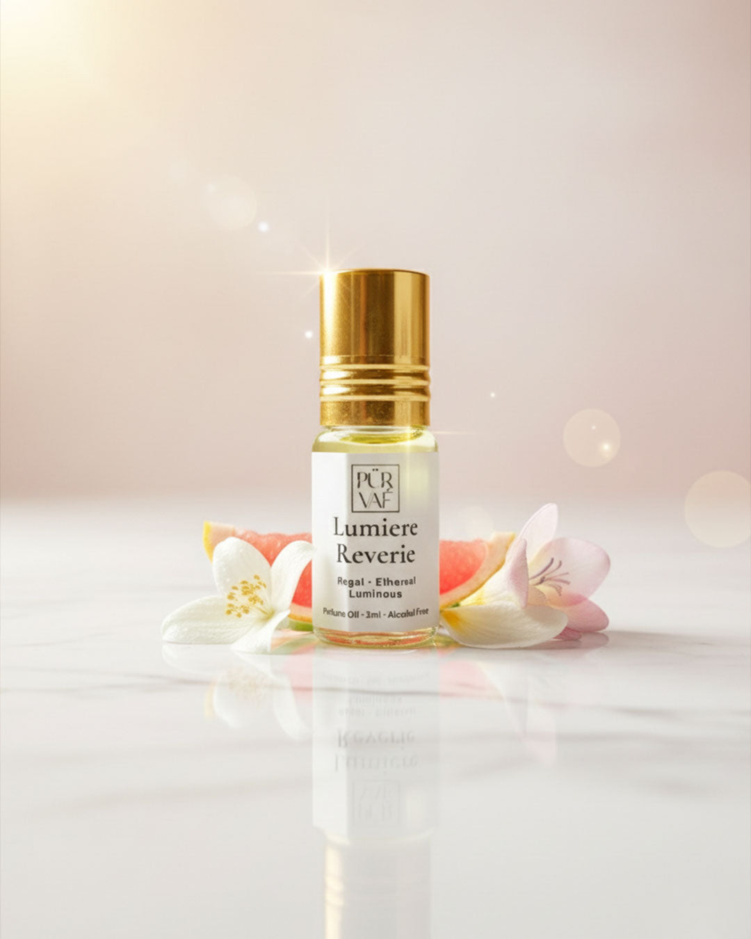 Purvae Lumiere Reverie | Roll-On Pure Perfume Oil (Unisex, 48 hrs Long-Lasting)