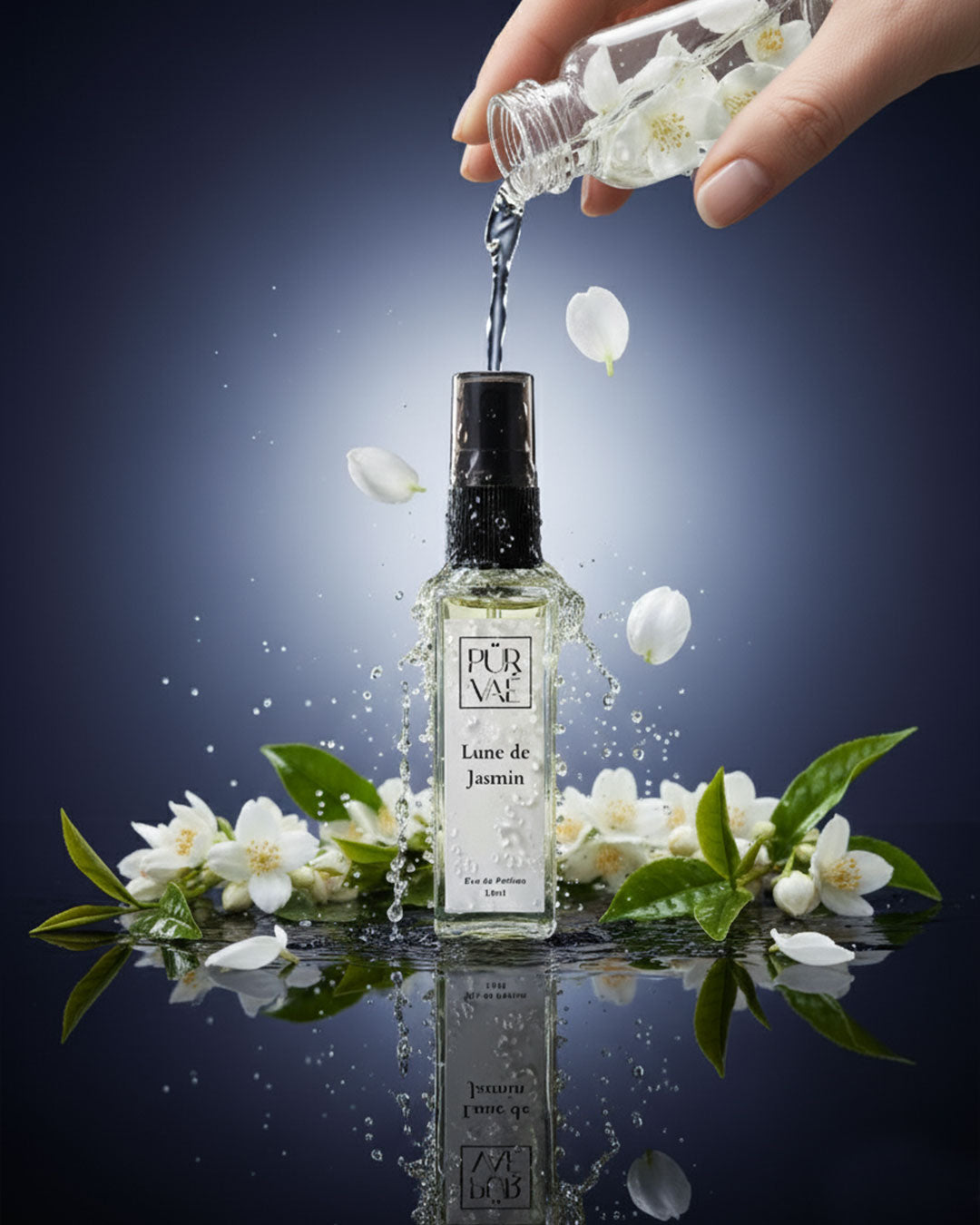 Purvae Lune de Jasmin | Eau de Parfum Spray (10 ml, Unisex, 8+ hrs Long-Lasting)