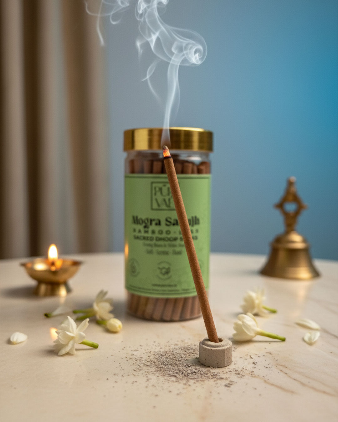 Purvae Mogra Saanjh Bambooless Dhoop Sticks | Incense Sticks (150 g)