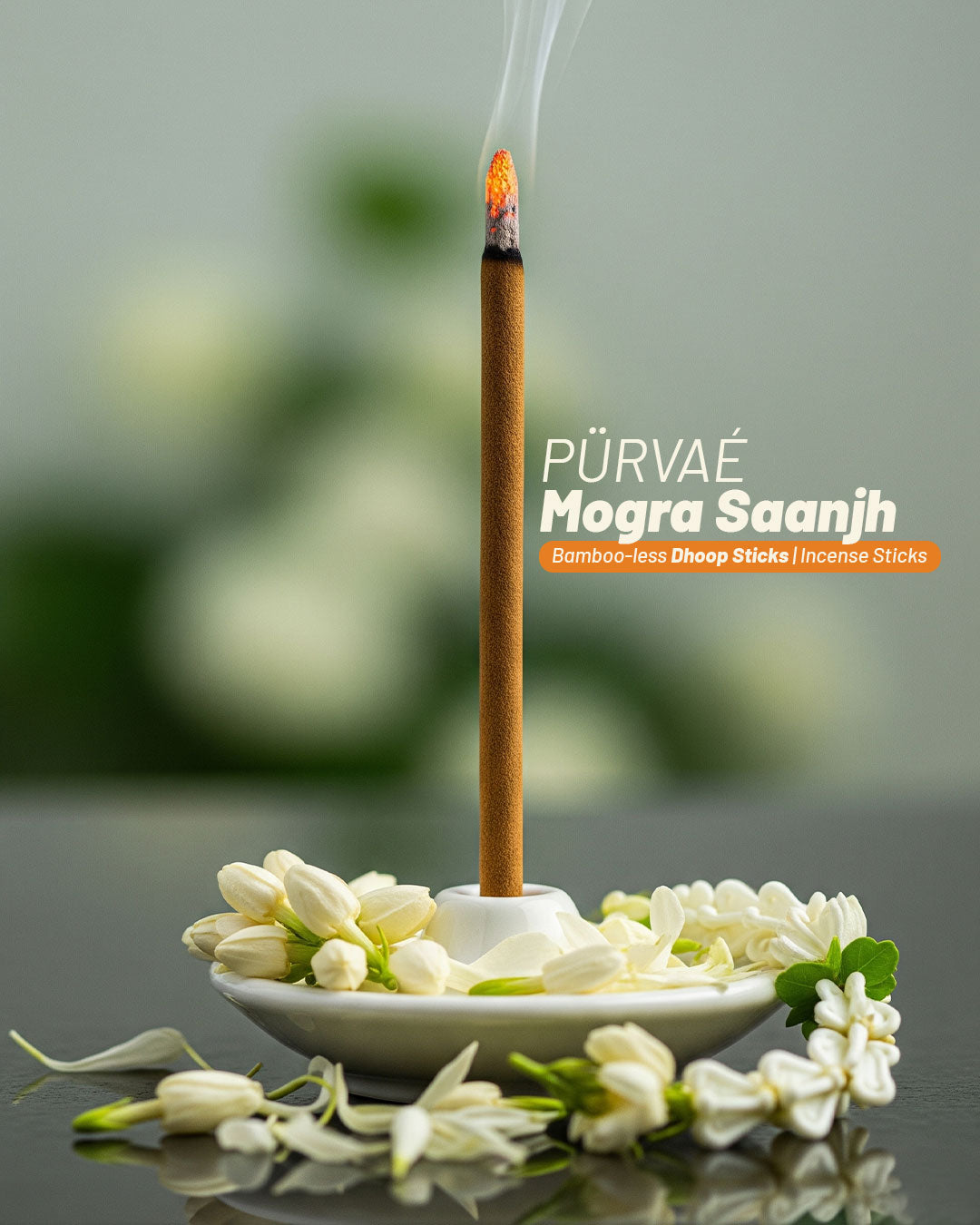 Purvae Mogra Saanjh Bambooless Dhoop Sticks | Incense Sticks (150 g)