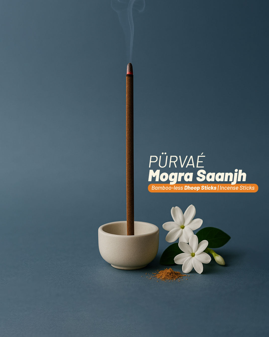 Purvae Mogra Saanjh Bambooless Long Dhoop Sticks | Incense Sticks (200 g)