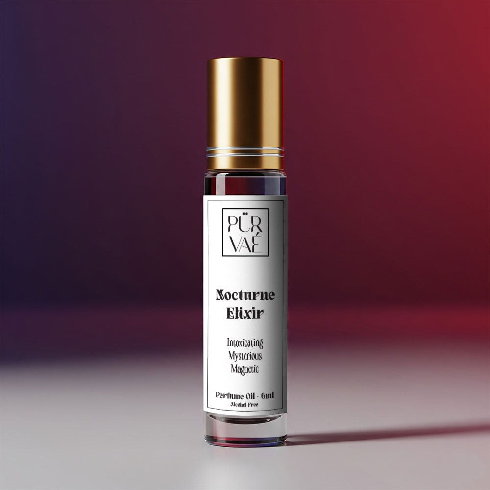 Purvae Nocturne Elixir | Roll-On Pure Perfume Oil (Unisex, 48 hrs Long-Lasting)