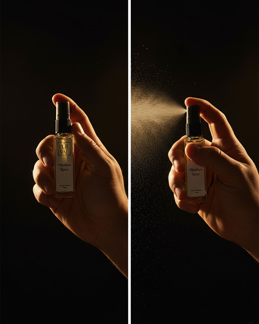 Purvae Obsidian Spice | Eau de Parfum Spray (10 ml, Unisex, 8+ hrs Long-Lasting)