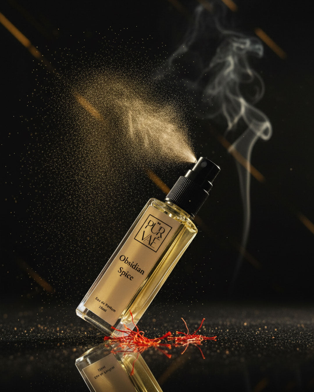Purvae Obsidian Spice | Eau de Parfum Spray (10 ml, Unisex, 8+ hrs Long-Lasting)