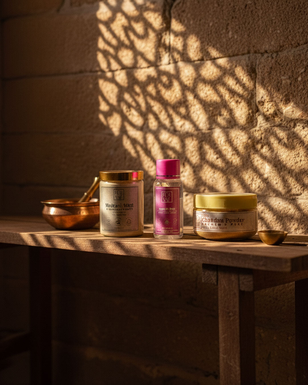 Purvae Ritual Lab | Multani Mitti, Sandalwood Powder & Rosewater Face Pack Collection