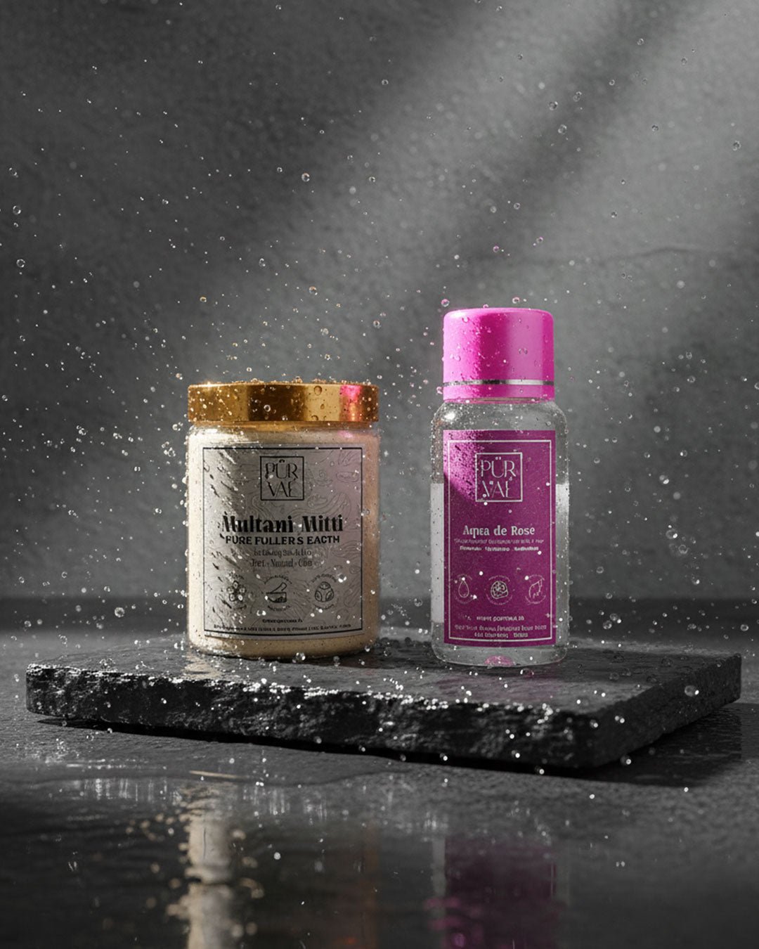 Purvae Scalp Ritual | Multani Mitti & Rosewater Duo for Hair & Scalp Detox