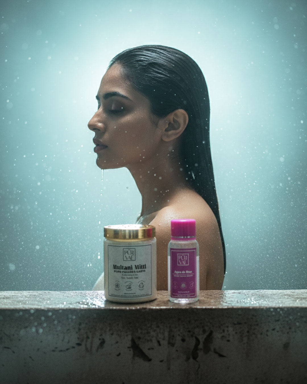 Purvae Scalp Ritual | Multani Mitti & Rosewater Duo for Hair & Scalp Detox