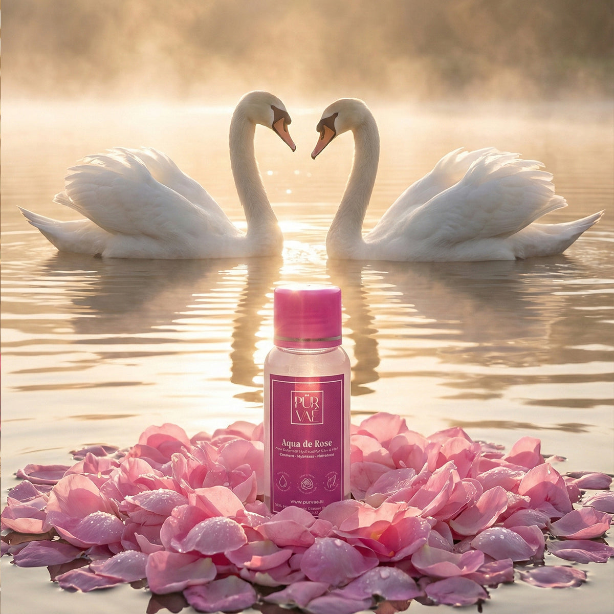 Purvae Aqua de Rose | Pure Steam-Distilled Rose Water