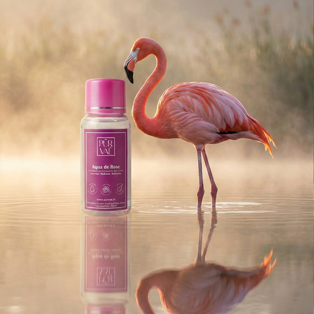 Purvae Aqua de Rose | Pure Steam-Distilled Rose Water