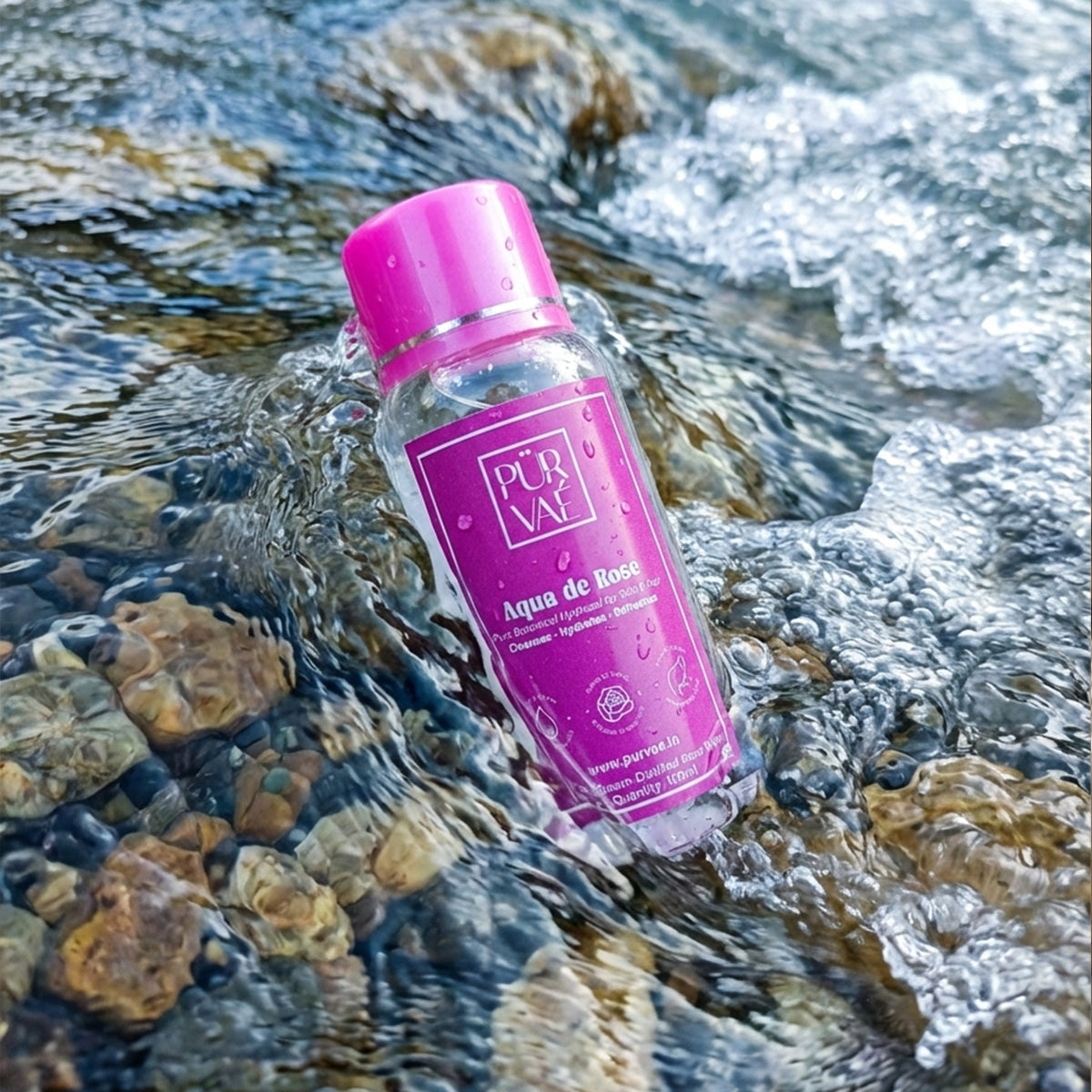 Purvae Aqua de Rose | Pure Steam-Distilled Rose Water