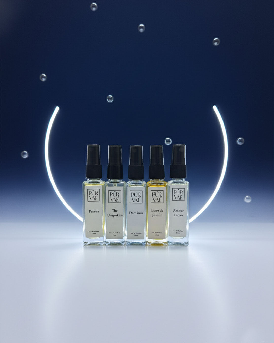 Purvae Celestial Duality – Perfume Set of 5 (Unisex Harmony) | Balanced, Year-Round Collection