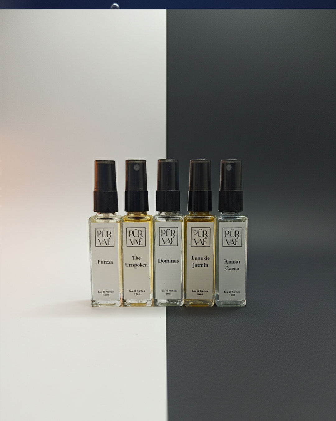 Purvae Celestial Duality – Perfume Set of 5 (Unisex Harmony) | Balanced, Year-Round Collection