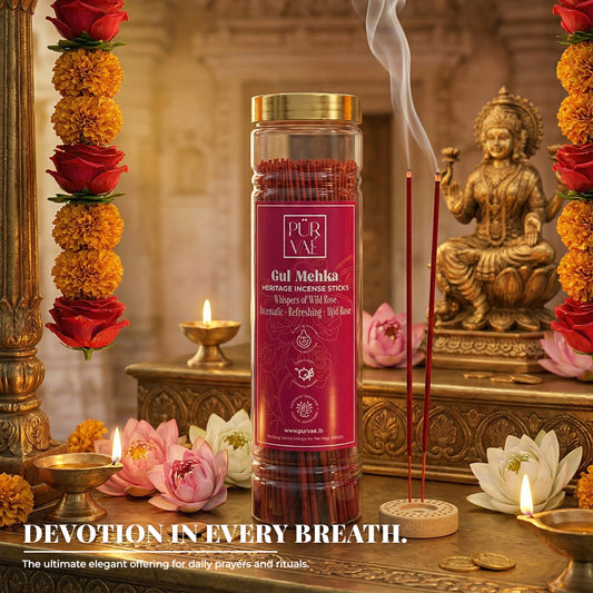 Gul Mehka | Heritage Incense Sticks (Wild Rose, Long-Lasting)