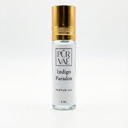 Indigo Paradox – Saffron & Violet Parfum Oil Roll-On