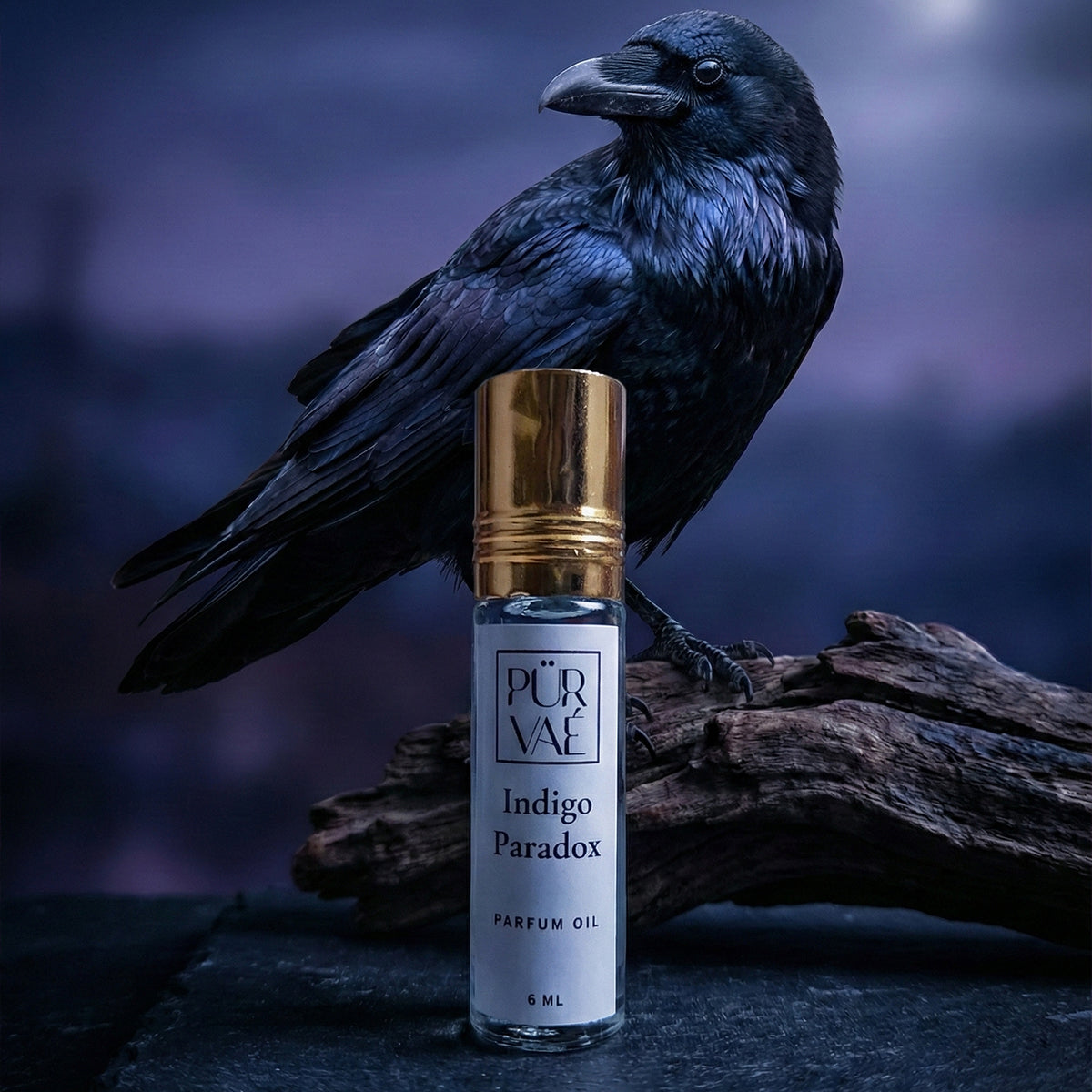Indigo Paradox – Saffron & Violet Parfum Oil Roll-On