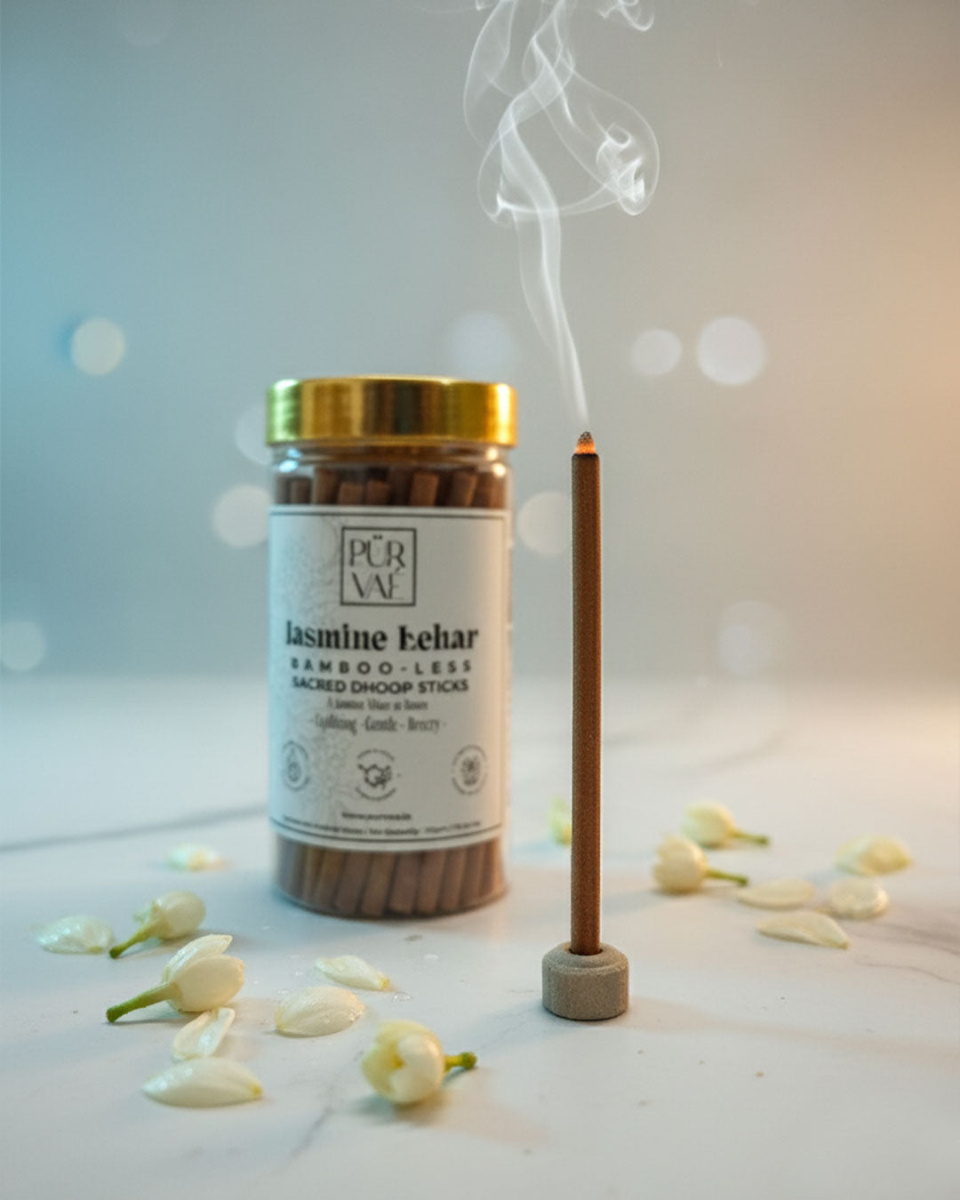 Purvae Jasmine Lehar Bambooless Dhoop Sticks | Incense Sticks (150 g)