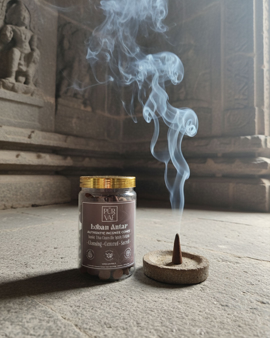 Purvae Loban Antar | Authentic Incense Cones (Natural Resin Dhoop Cones, Long-Lasting)