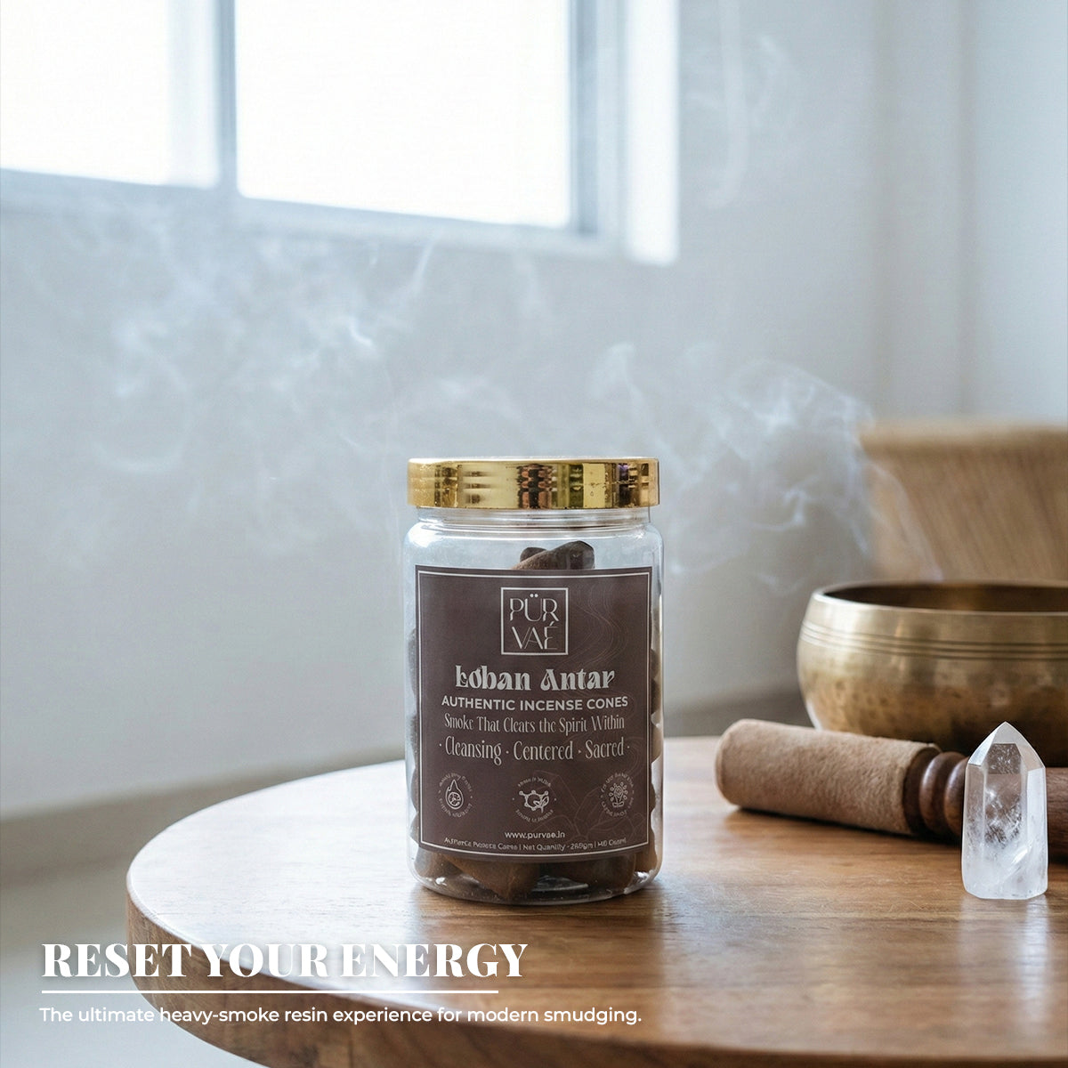 Purvae Loban Antar | Authentic Incense Cones (Natural Resin Dhoop Cones, Long-Lasting)