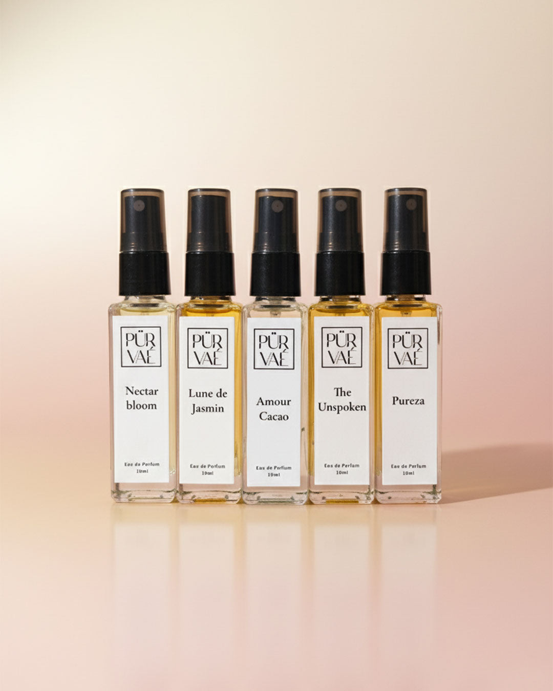 Purvae Luminous Reverie – Perfume Set of 5 (For Her) | Long-Lasting Floral & Sweet Collection