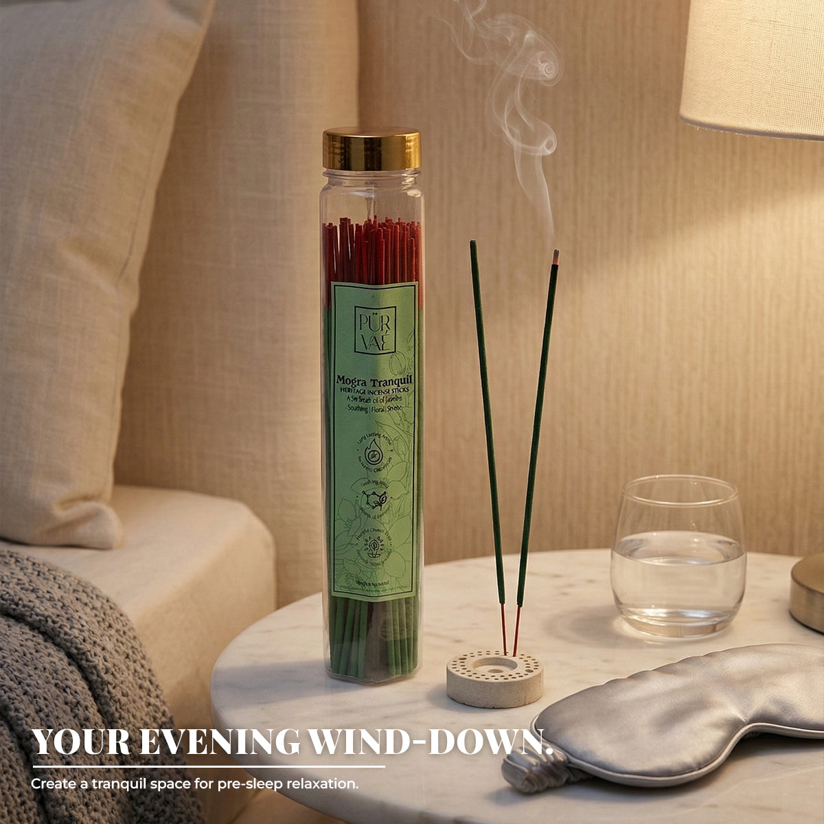 Purvae Mogra Tranquil | Heritage Incense Sticks (Night Jasmine, Long-Lasting)