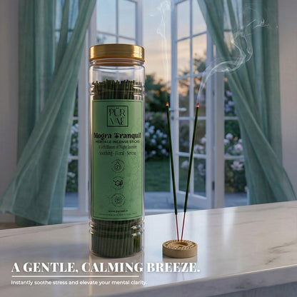 Mogra Tranquil | Heritage Incense Sticks (Night Jasmine, Long-Lasting)