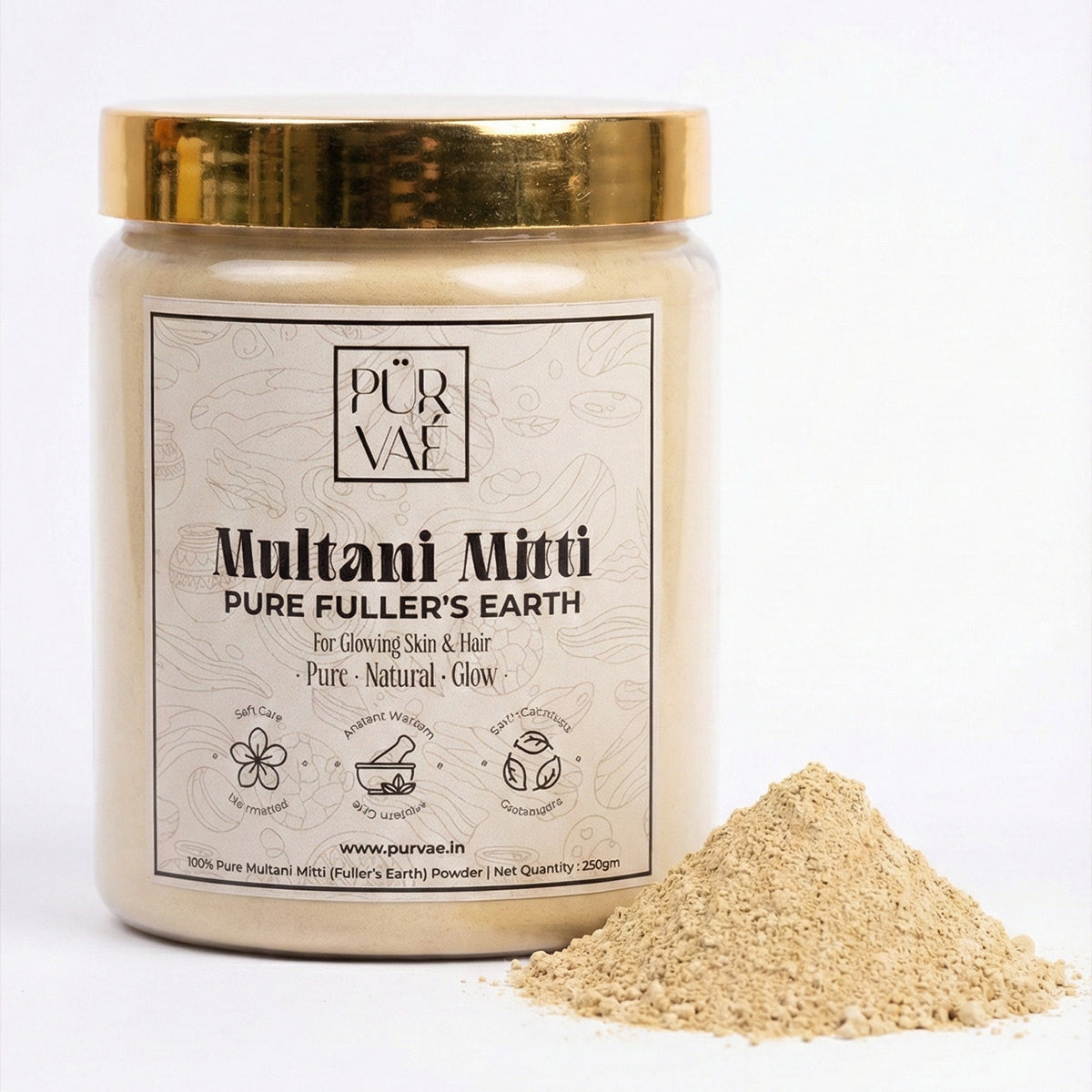 Purvae Multani Mitti | Pure Fuller's Earth Powder