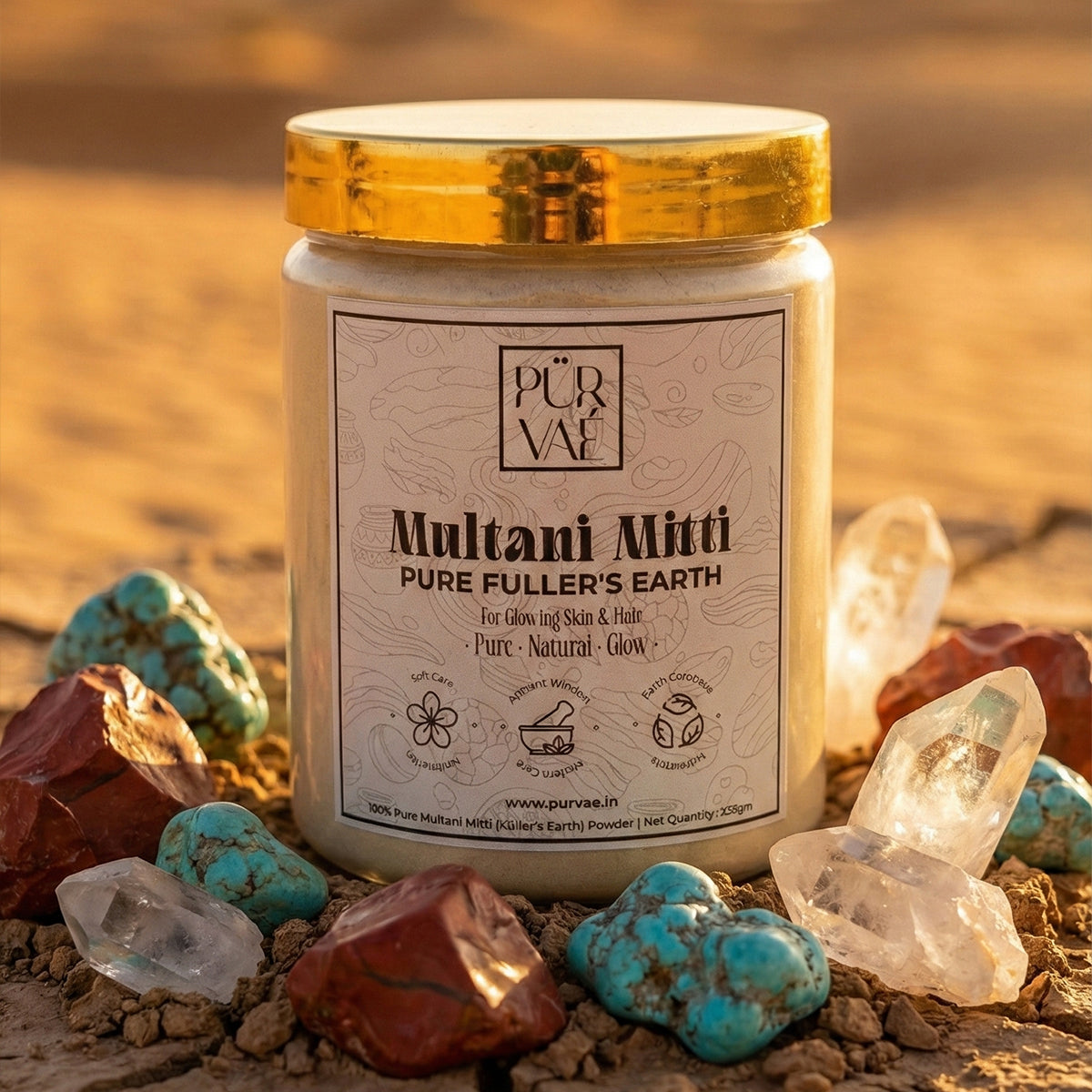 Purvae Multani Mitti | Pure Fuller's Earth Powder