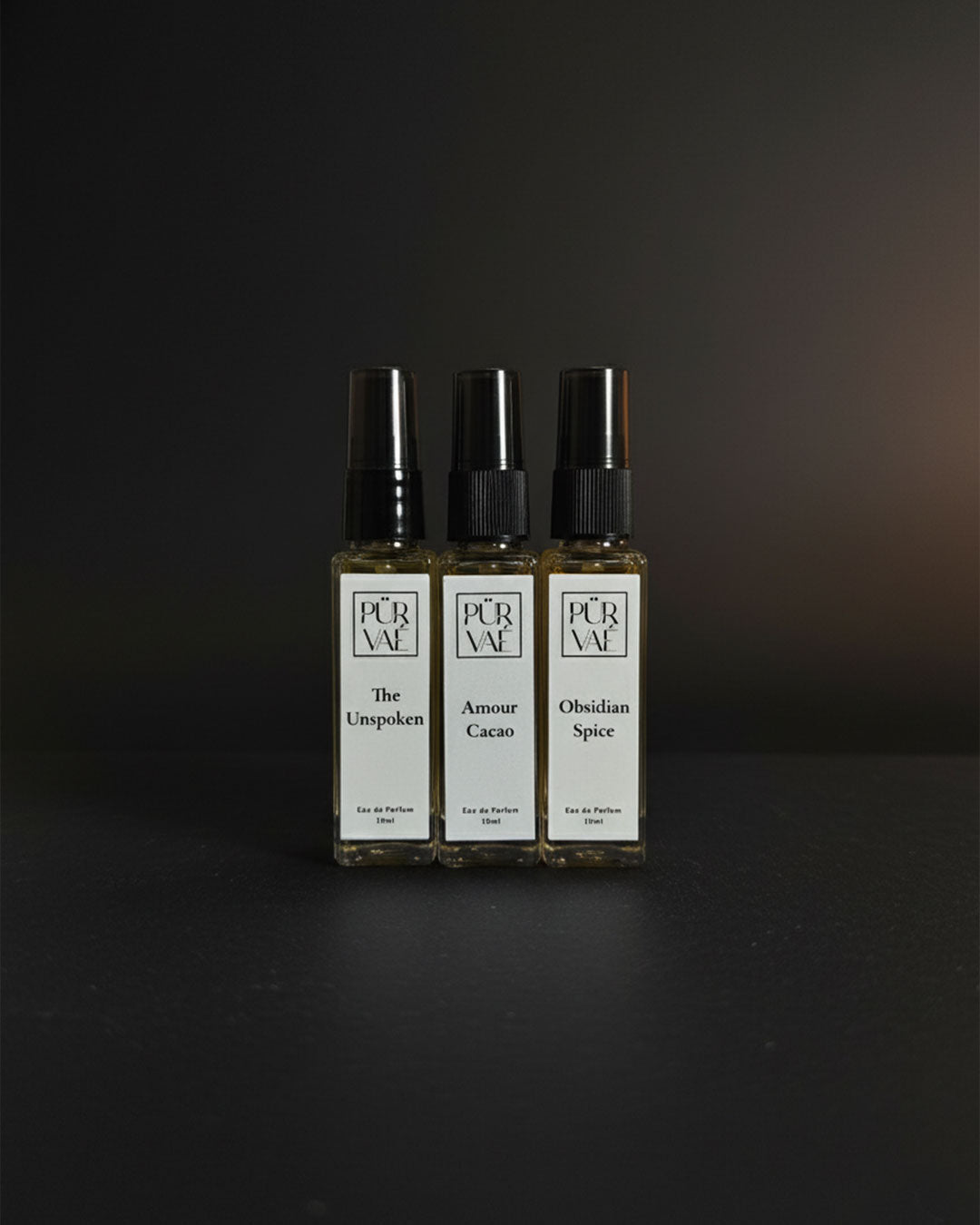 Purvae Nocturne Whispers – Perfume Set of 3 (Evening Edit) | Deep, Romantic & Night-Ready