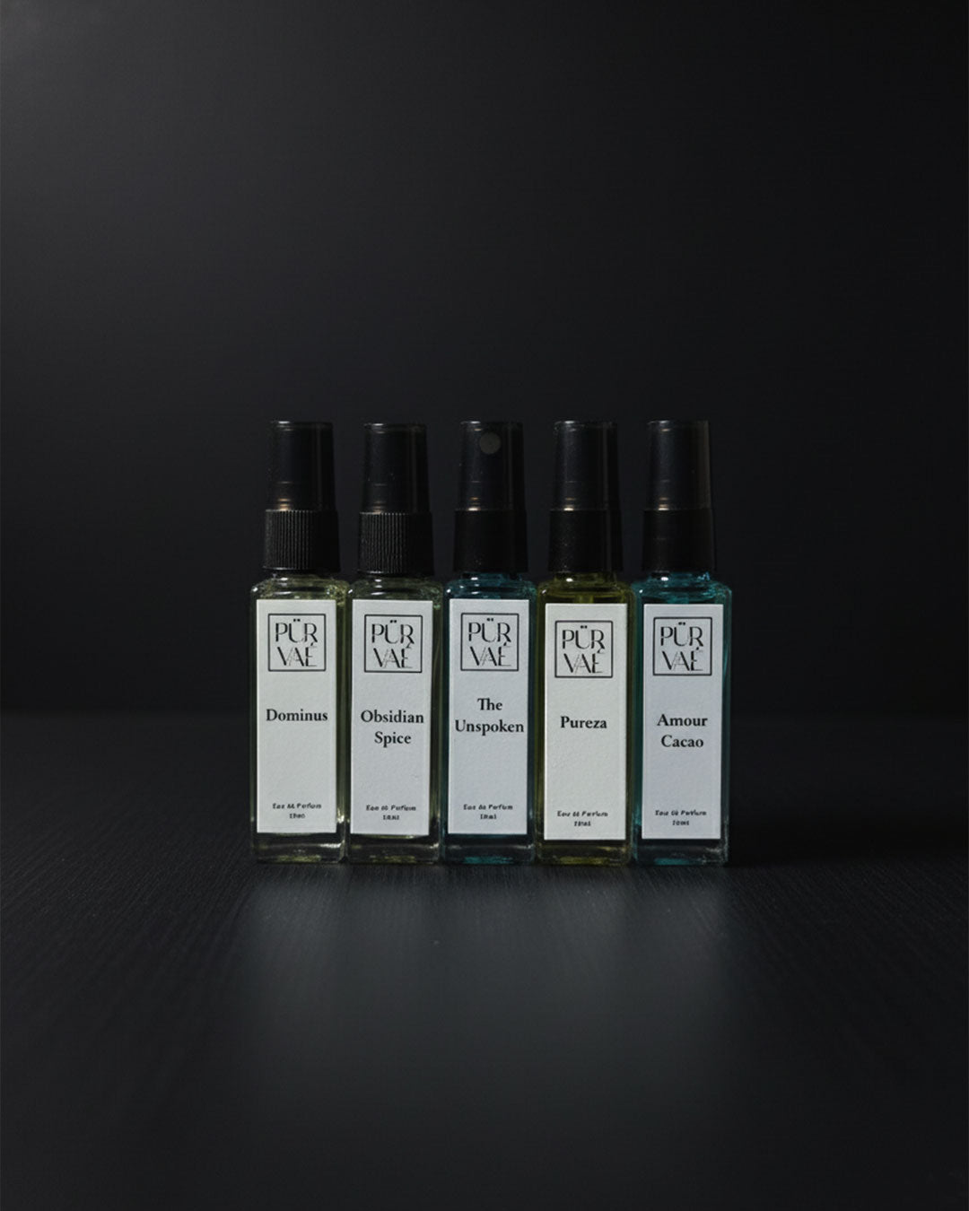 Purvae Obsidian Realm – Perfume Set of 5 (For Him) | Bold, Woody & Long-Lasting Collection