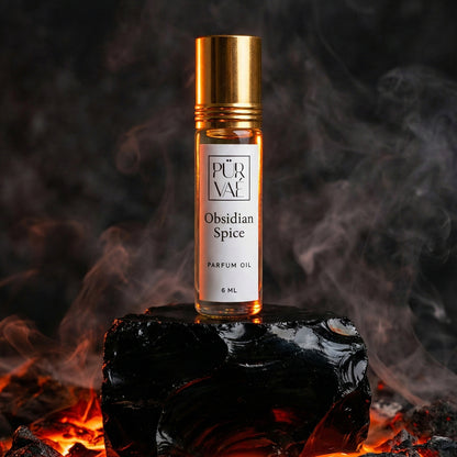 Obsidian Spice – Saffron, Oud & Amber Parfum Oil Roll-On