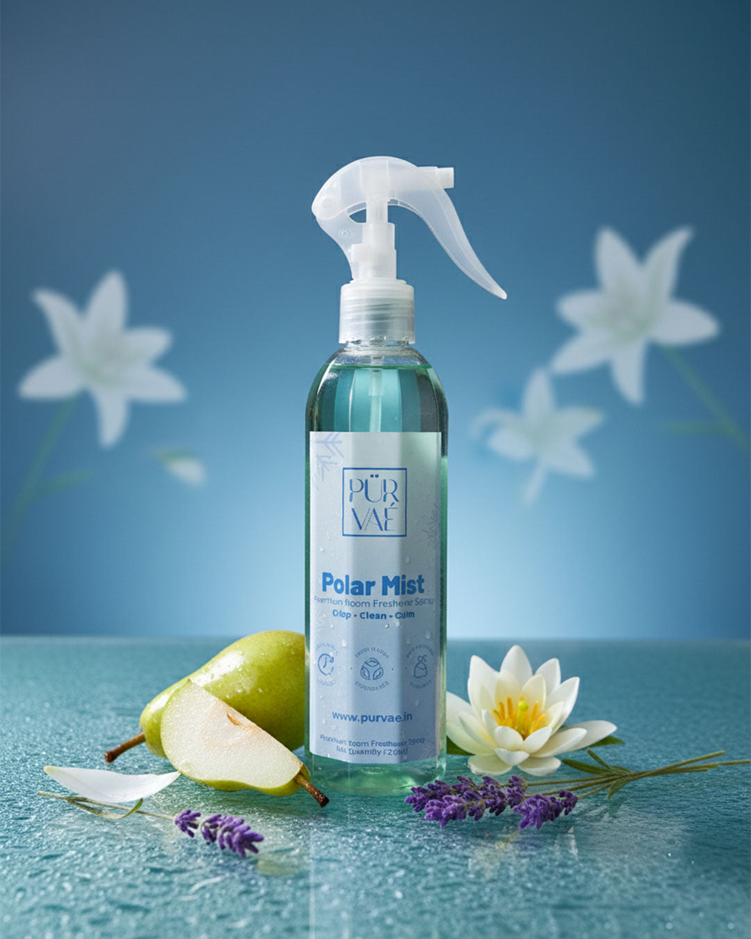 Purvae Polar Mist | Premium Room Freshener Spray (250 ml, Long-Lasting, Perfume-Grade)