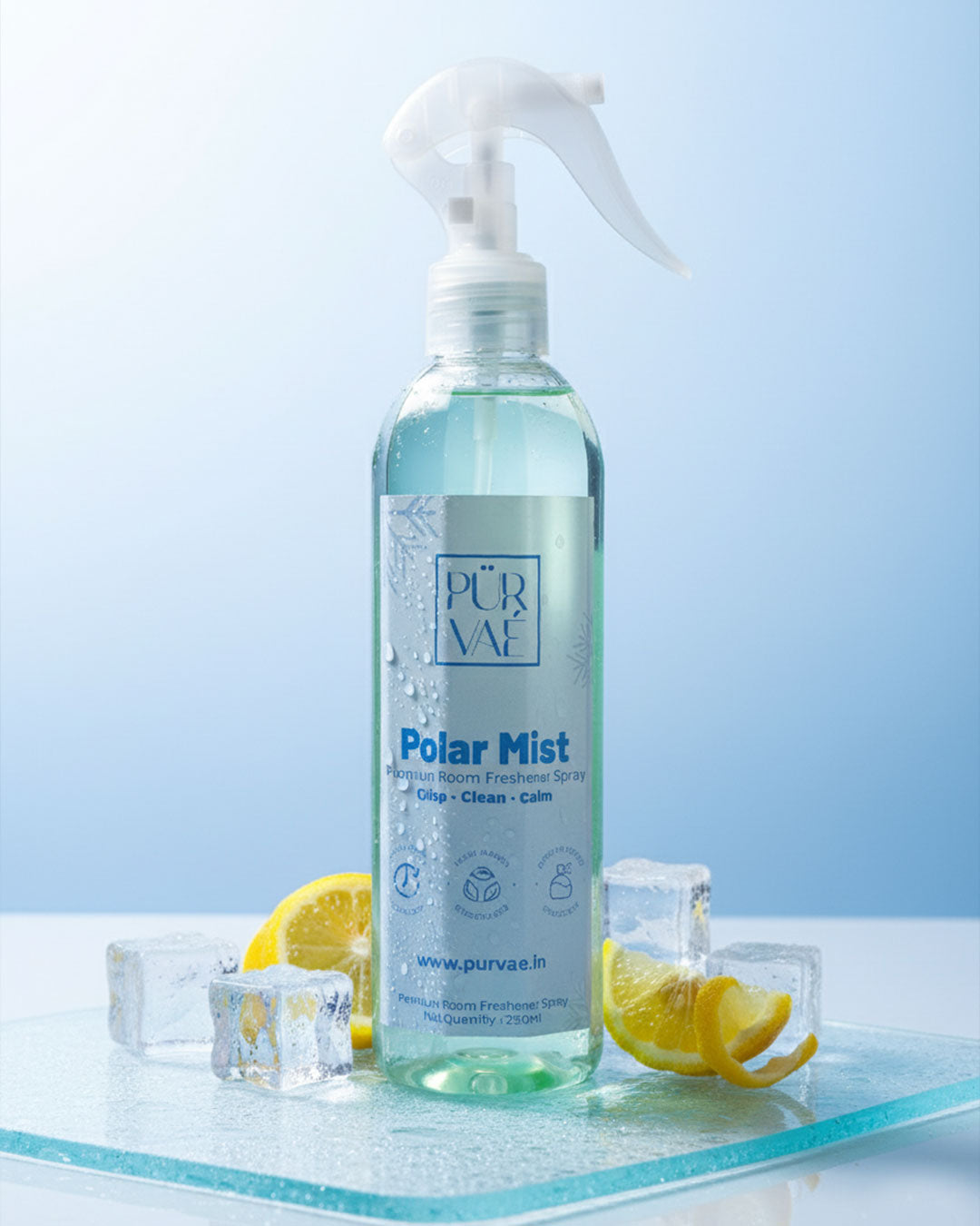 Purvae Polar Mist | Premium Room Freshener Spray (250 ml, Long-Lasting, Perfume-Grade)