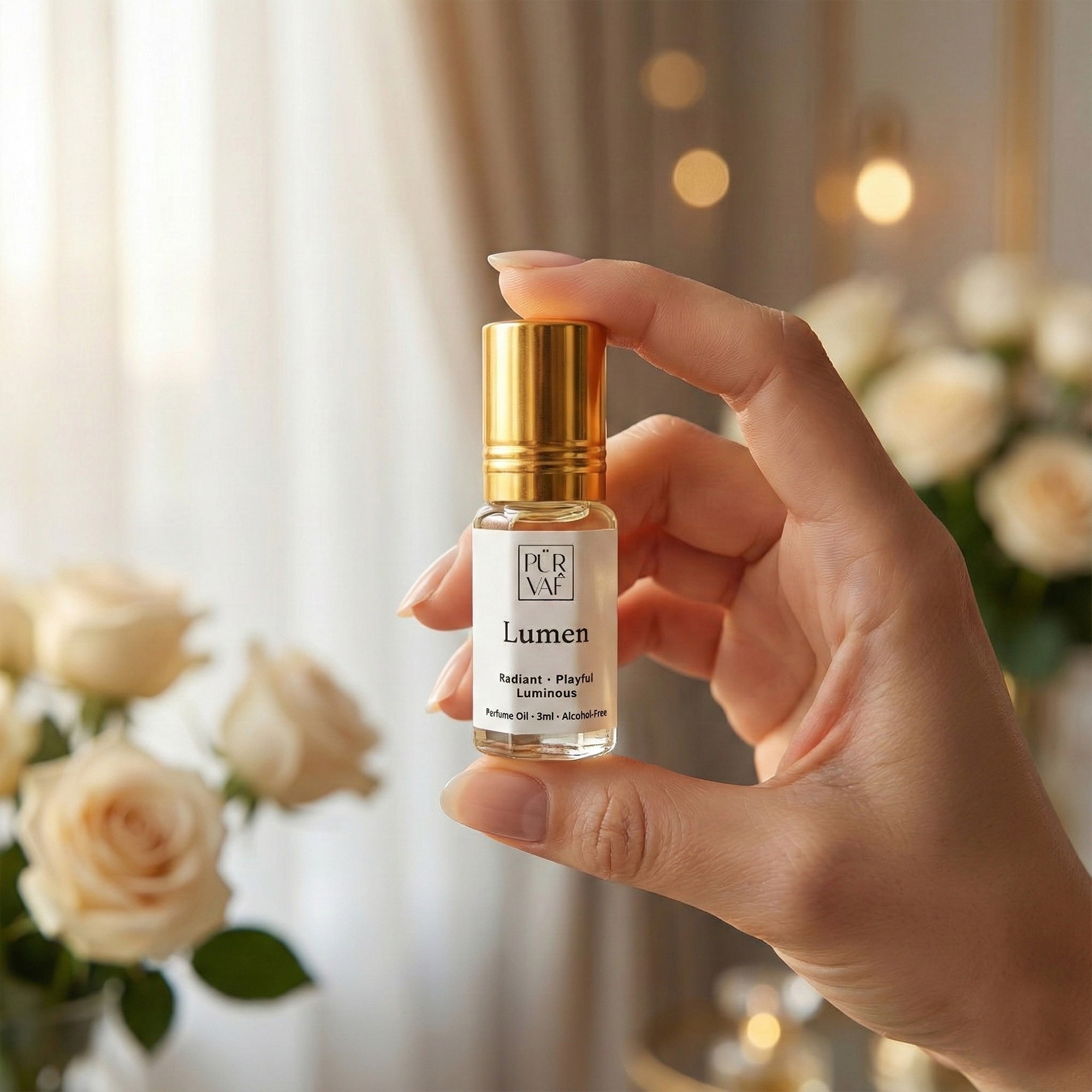 Purvae Lumen | Roll-On Pure Perfume Oil (Unisex, 48 hrs Long-Lasting)