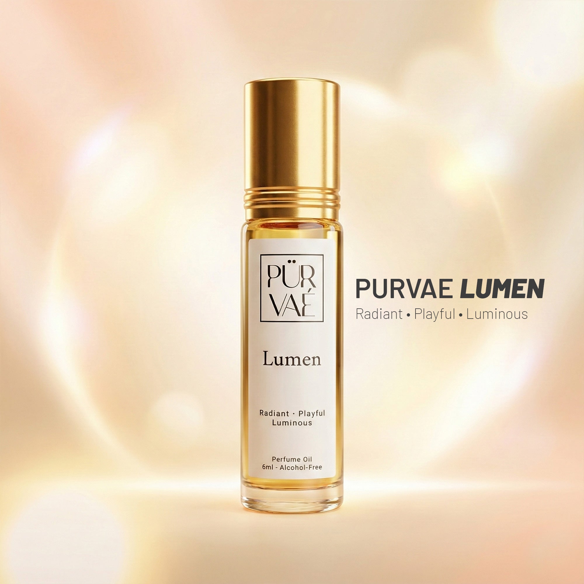Purvae Lumen | Roll-On Pure Perfume Oil (Unisex, 48 hrs Long-Lasting)