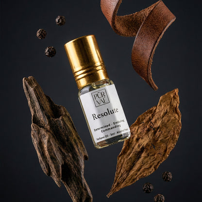 Resolute – Oud, Leather & Tobacco Parfum Oil Roll-On