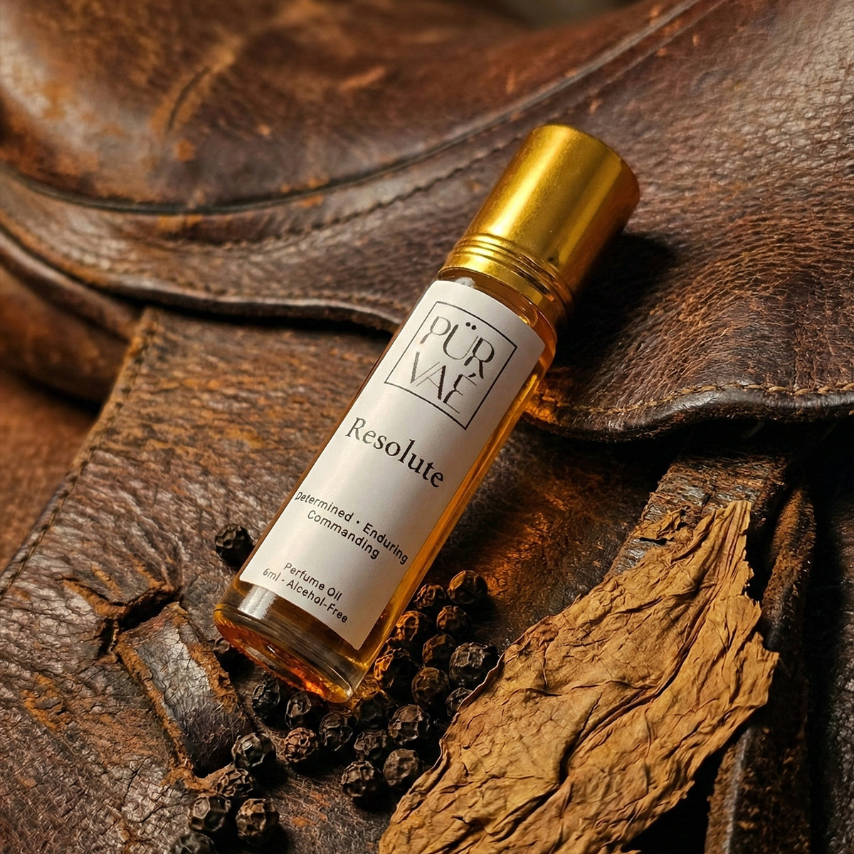 Resolute – Oud, Leather & Tobacco Parfum Oil Roll-On