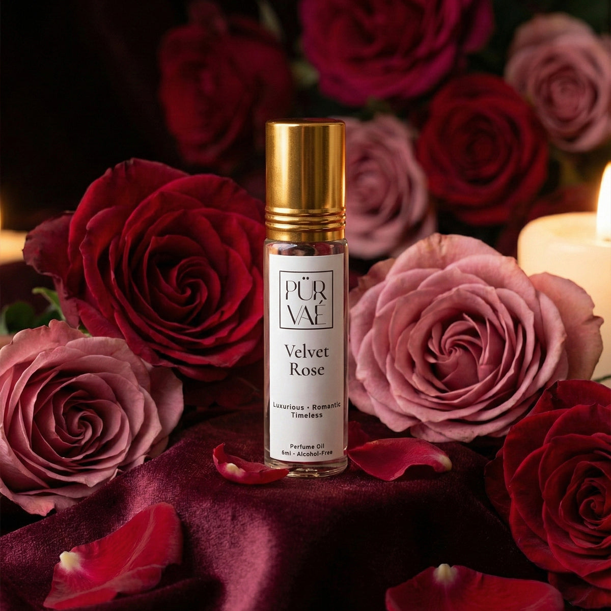 Velvet Rose – Damask Rose & Sandalwood Parfum Oil Roll-On