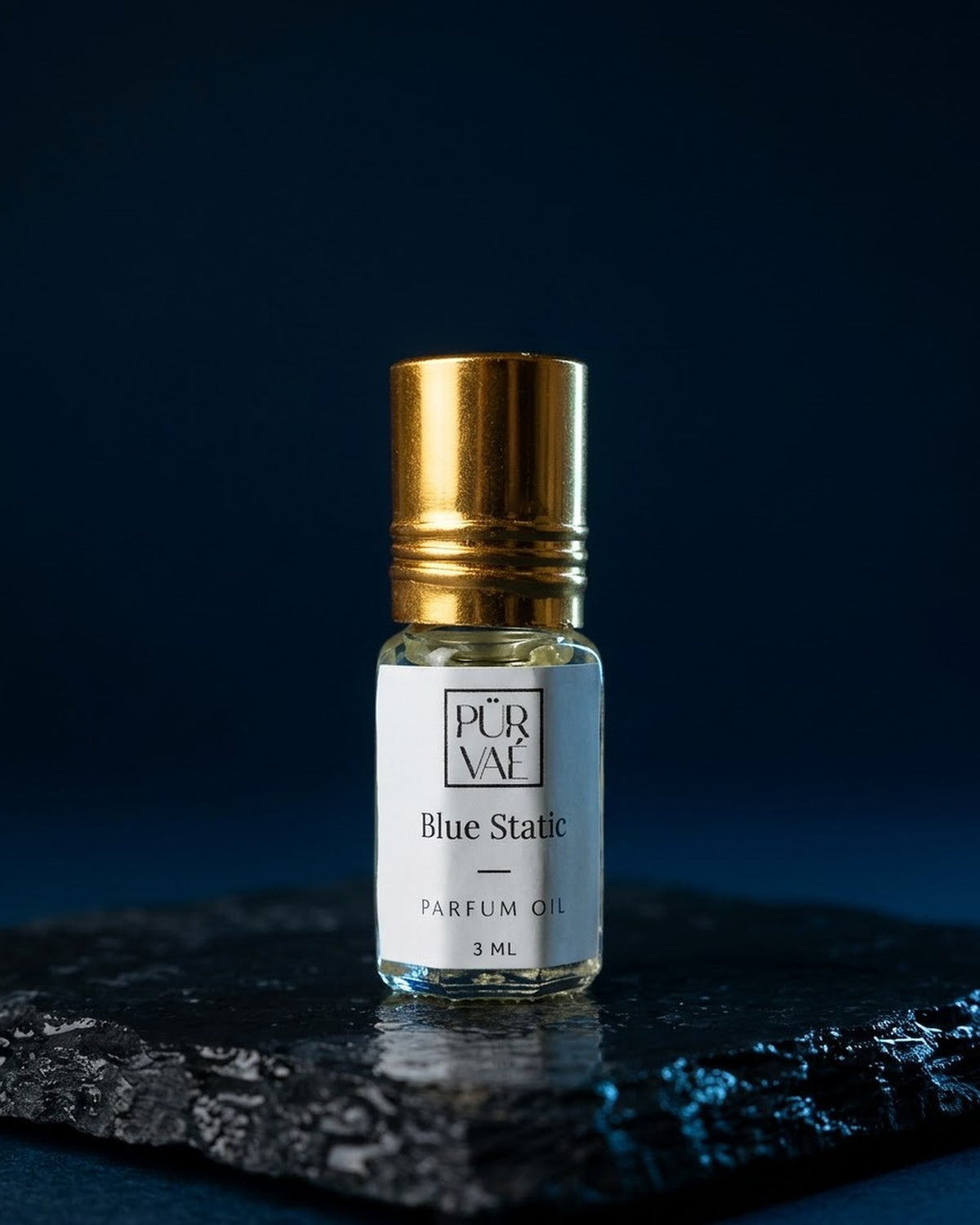Blue Static parfum oil, 3 ml roll-on bottle