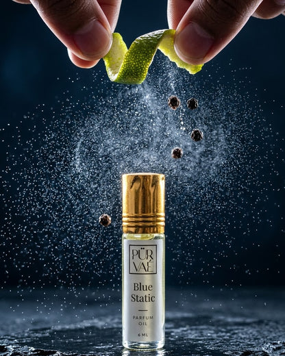 Bergamot peel mist in slow motion for Blue Static parfum oil