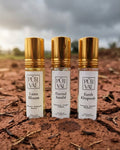 Earth Trio | 3 Parfum Oils (3 × 6 ml): Eternal Sandal, Earth Rhapsody & Luna Bloom