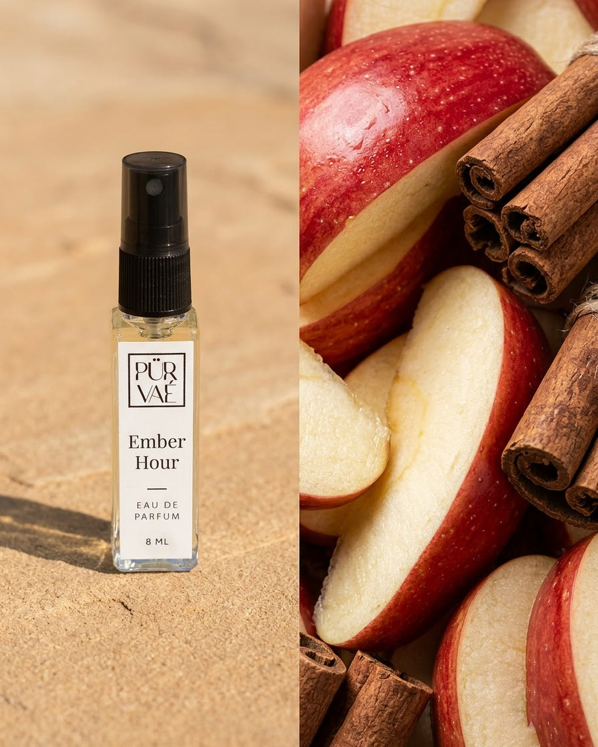 Ember Hour beside sliced apples and cinnamon: the notes at a glance