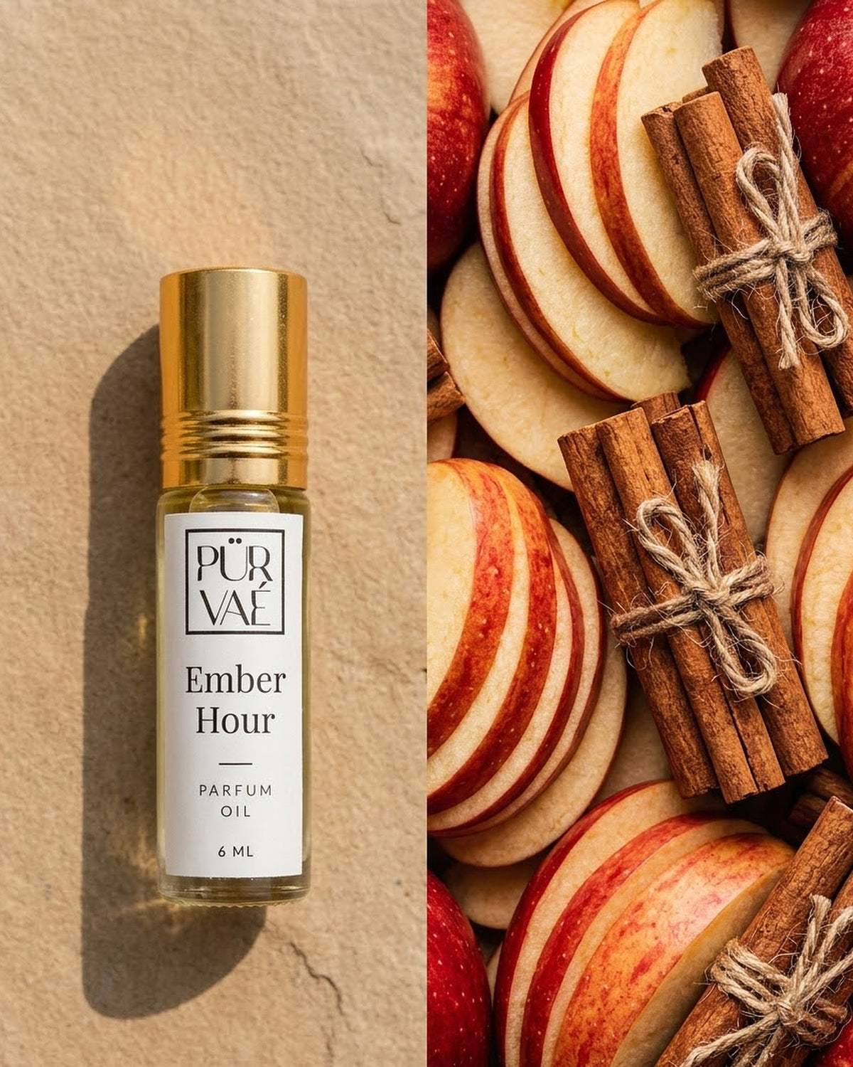 Ember Hour parfum oil split frame, two sizes